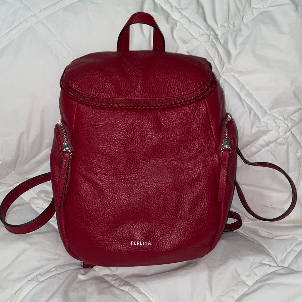 Nwot Perlina pebbled Leather Backpack